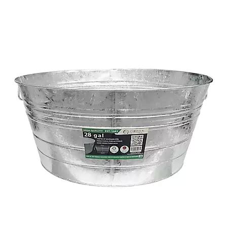 sheet metal tub|28 gallon metal tub.